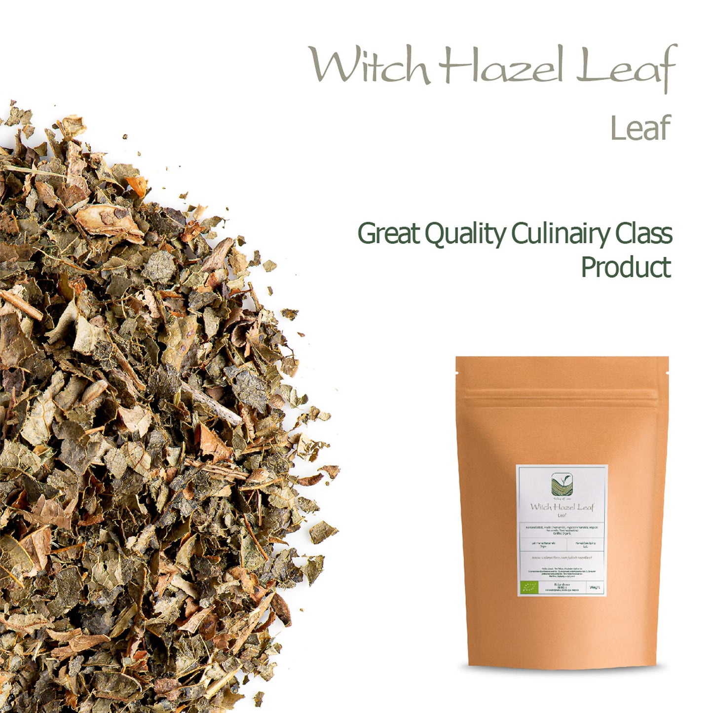 Valley of Tea Organic Witch Hazel Leaf Tea - Dried Witch Hazel Leaves - 3.52 Ounce