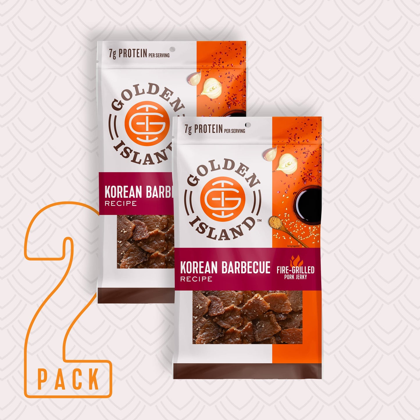 Golden Island Pork Jerky Korean Bbq Flavored, Specialty Meat Snack, Gluten Free With Korean Barbecue Seasoning, Bite Sized Sweet