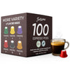 Fortisimo Espresso Pods Variety Pack - 100 Count Capsules - Compatible with Nespresso Original Line Machines - Authentic Taste