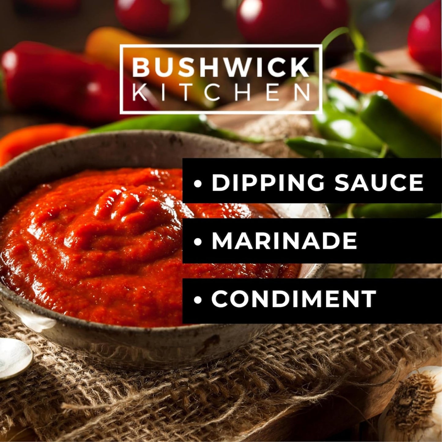 Bushwick Kitchen Sriracha Sampler Gift Box, Set Includes Gochujang Sriracha, Super Spicy Gochujang Sriracha, Curry Sriracha Hot
