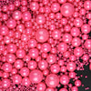 Pink Sprinkles for Cake Decorating, 120g/4.23oz Edible Hot Pink Pearl Sprinkles Mix, Sugar Candy Pearls for Baking, Cookie Decor