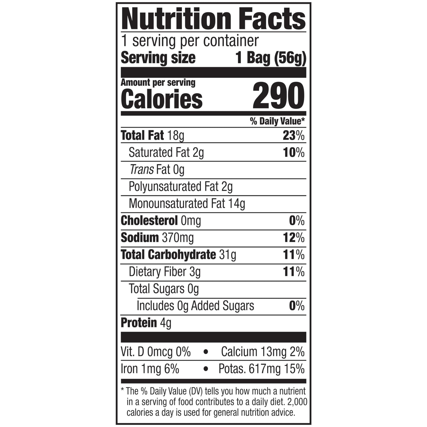 Kettle Brand Potato Chips, Salt & Vinegar Kettle Chips, Snack Bag, 2 Oz (Pack Of 6)