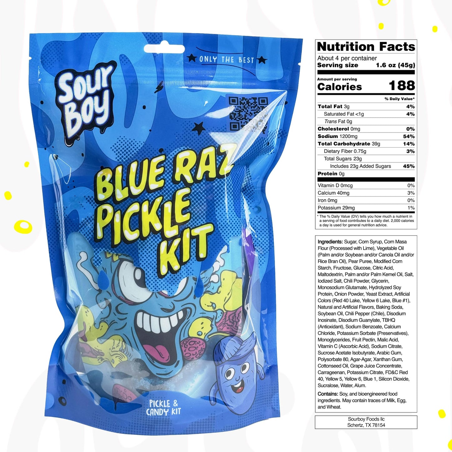 Sourboy Blue Raspberry Pickle Kit