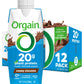 Orgain Organic Vegan Protein Shake - 20g Plant Based Protein, Ready to Drink, 11 Fl Oz, Chocolate Flavor, Gluten Free, Pack of 12
