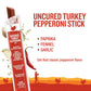 Snack Sticks By Vermont Smoke & Cure - Uncured Pepperoni - Turkey - Healthy Meat Protein - 1Oz Jerky Sticks - 24 Count Carton