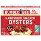 Bumble Bee Hot & Spicy Hardwood Smoked Oysters, Gluten Free, 3.75 oz Tin, 20g Protein per Serving