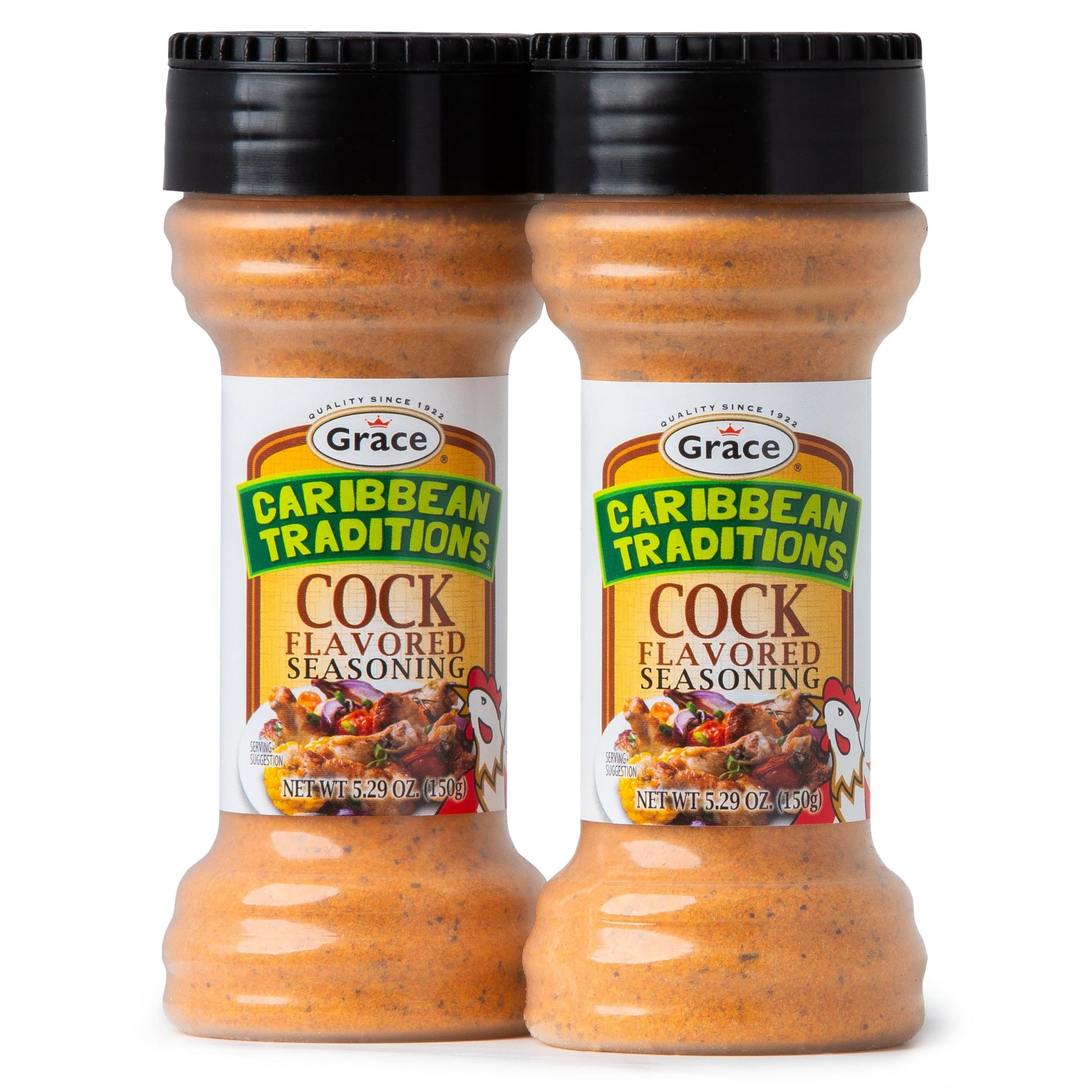 Grace Cock Seasoning 5.29oz - 2 Pack - Jamaican Poultry & Chicken Flavoring for Grilling