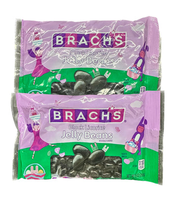 BrachCandy Easter Black Licorice Jelly Beans, 9 oz pack of 2