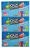 Jolly Rancher Freezer Pops, Watermelon, Green Apple, Grape, Blue Raspberry, 10 Ct (Pack Of 3)