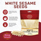 White Sesame Seeds 14Oz Bag - Natural, Raw, Hulled - By Spicy World