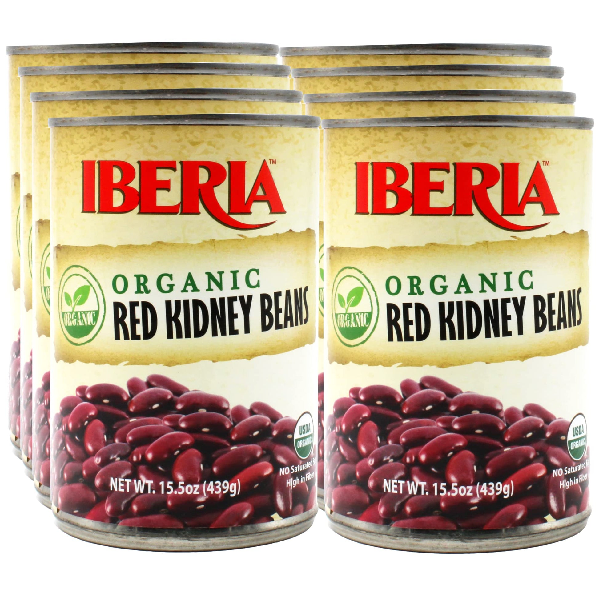 Iberia Organic Red Kidney Beans 15.5 oz (Pack of 8)