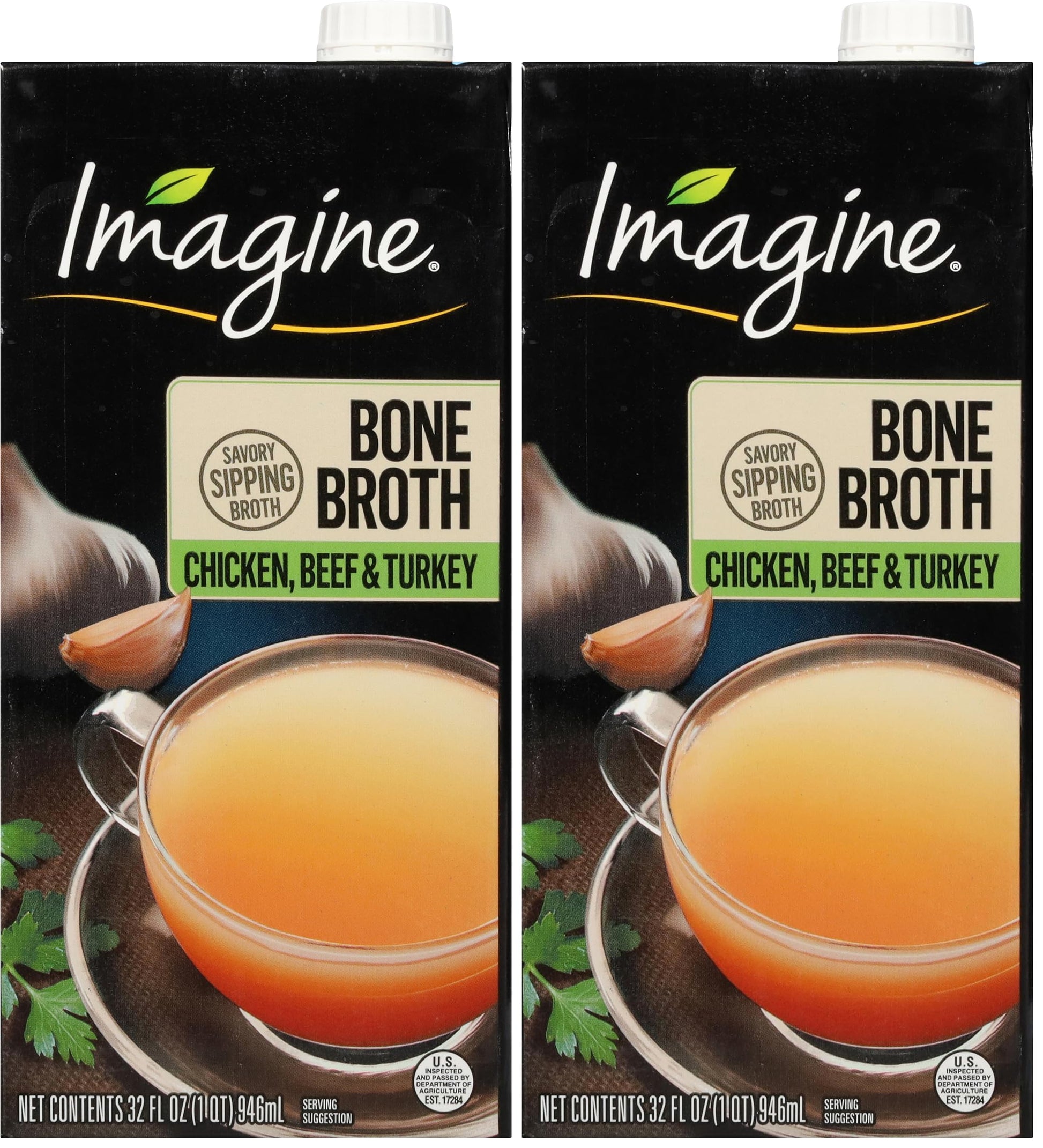 Imagine Chicken, Beef & Turkey Bone Broth 32 oz (Pack of 2)
