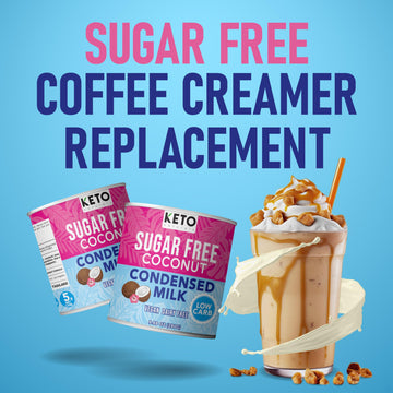 Keto Sugar Free Condensed Milk (6 Packs) Vegan Coconut Condensed Milk - Plant Based Milk, Vegan And Keto Friendly. Lower Calorie
