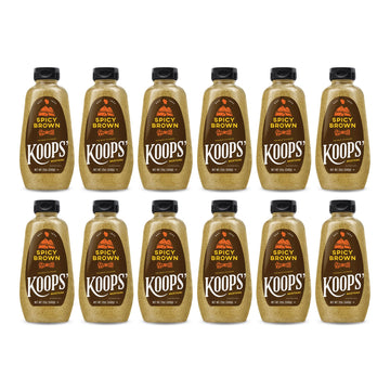 Koops Spicy Brown Mustard, 12 oz. Bottle, 12-Pack