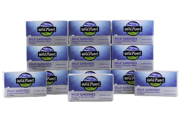 Wild Planet Wild Sardines in Water, Sea Salt, Skinless & Boneless, Tinned Fish, Sustainably Wild-Caught, Non-GMO, Kosher, Gluten
