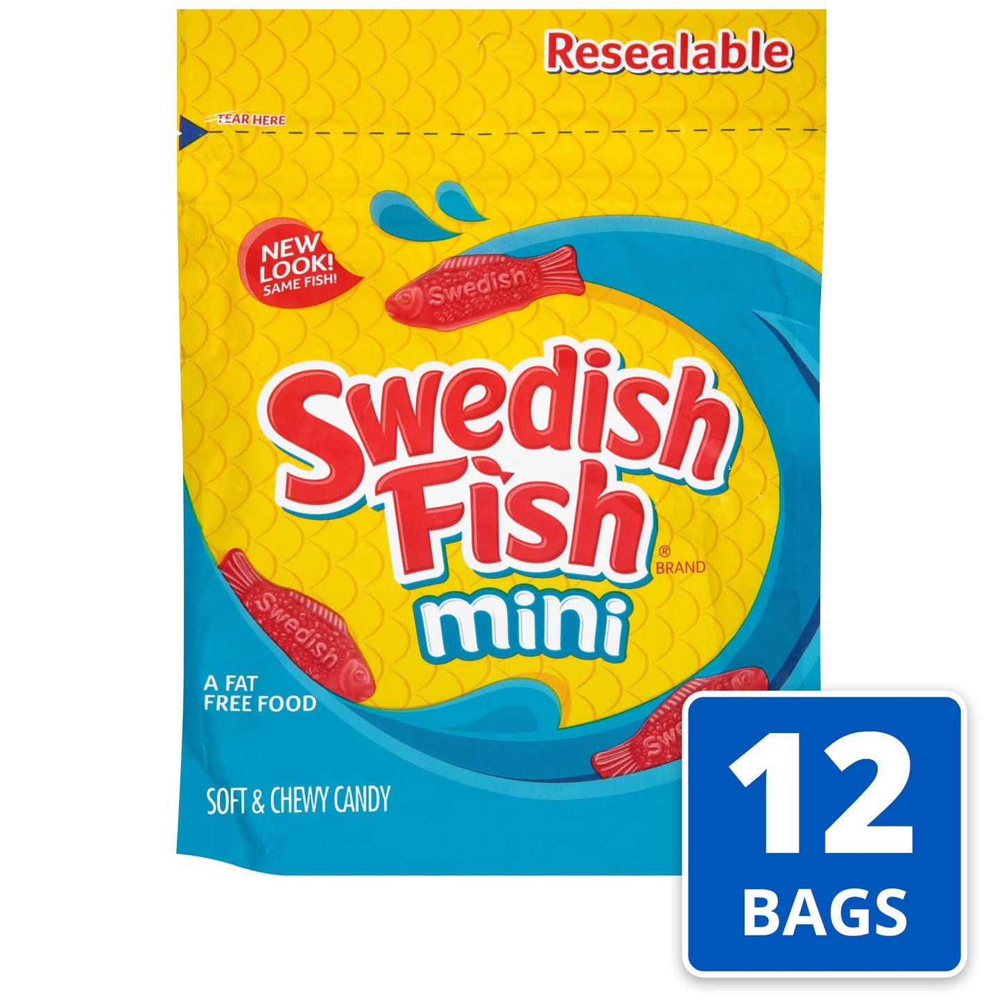 Swedish Fish Mini Soft & Chewy Candy, 12 - 10 Oz Bags