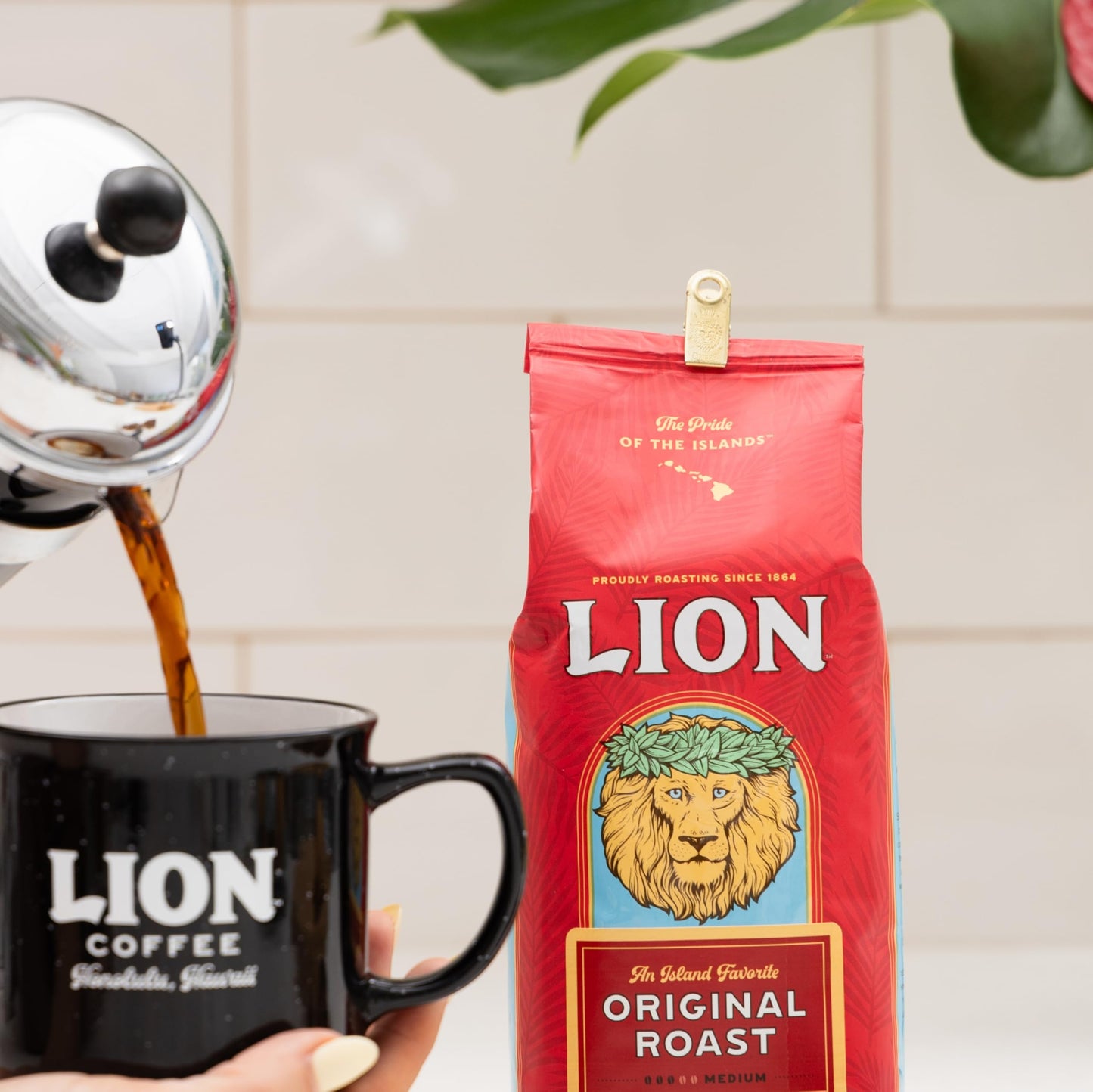Lion Coffee Classic Original Ground Coffee 3-Pack, Medium Roast, 10 Ounce Bags
