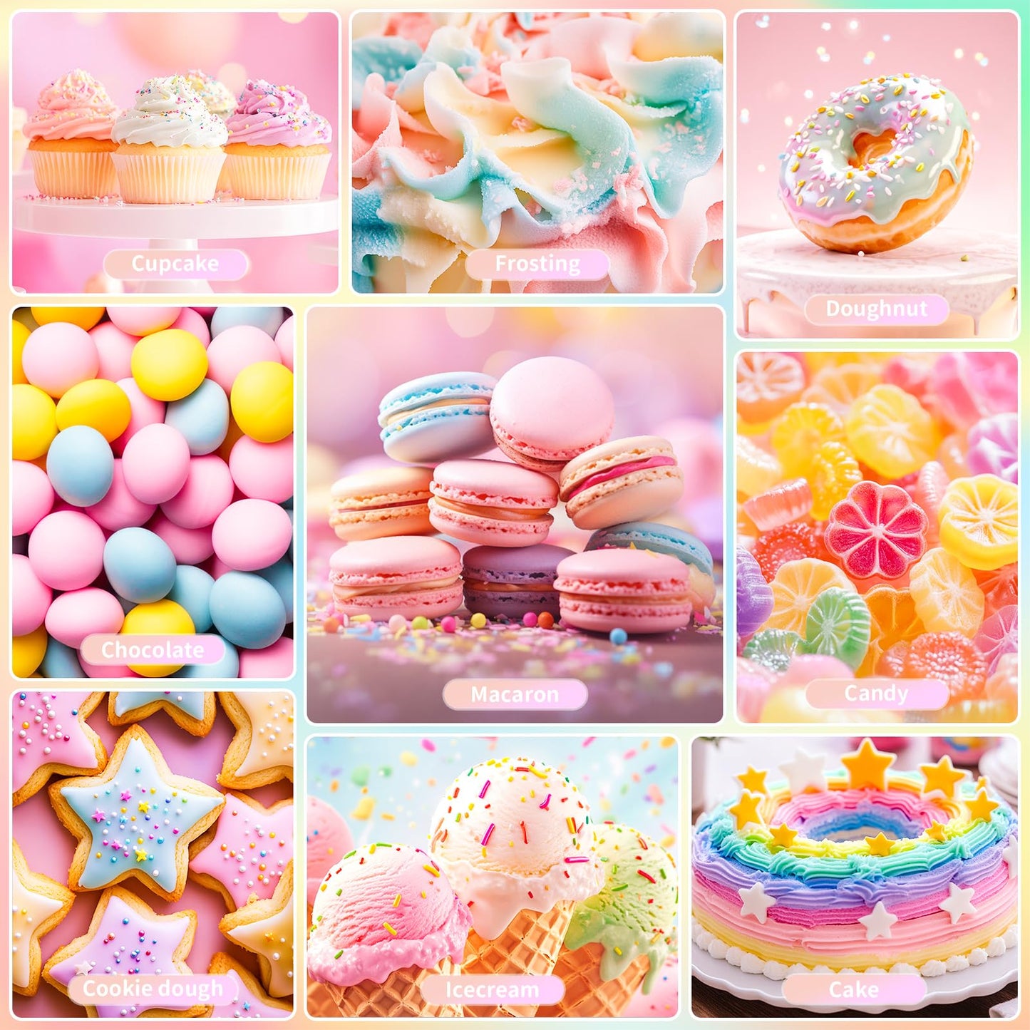 Oil Based Food Coloring For Chocolate Macaron Oil Edible Food Dye Set For Baking Royal Icing Cookie Supplies Gluten Free 7X6Ml F