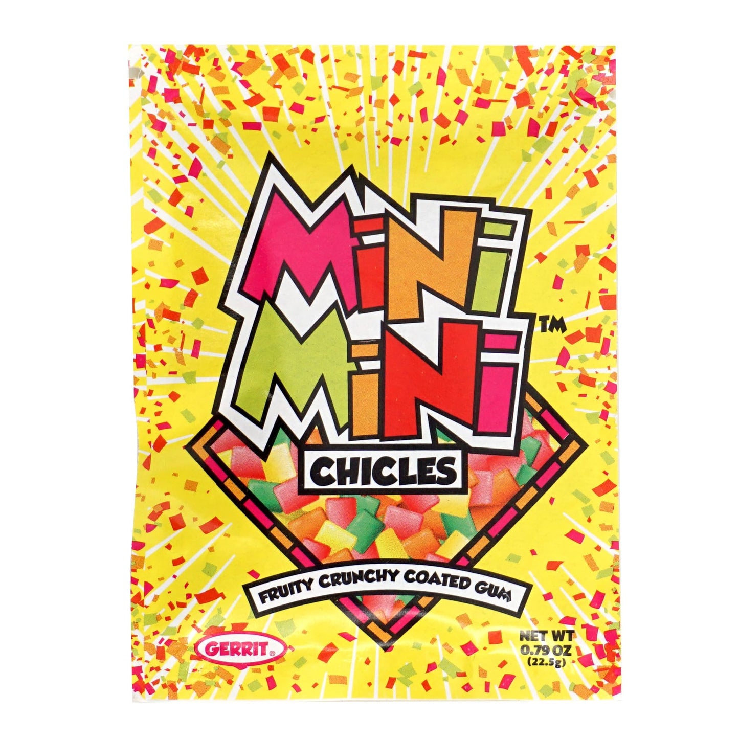 Mini Mini Chicles, Pack Of 12, Fruity Crunchy Coated Gum, Mini Chiclets, Bubble Gum