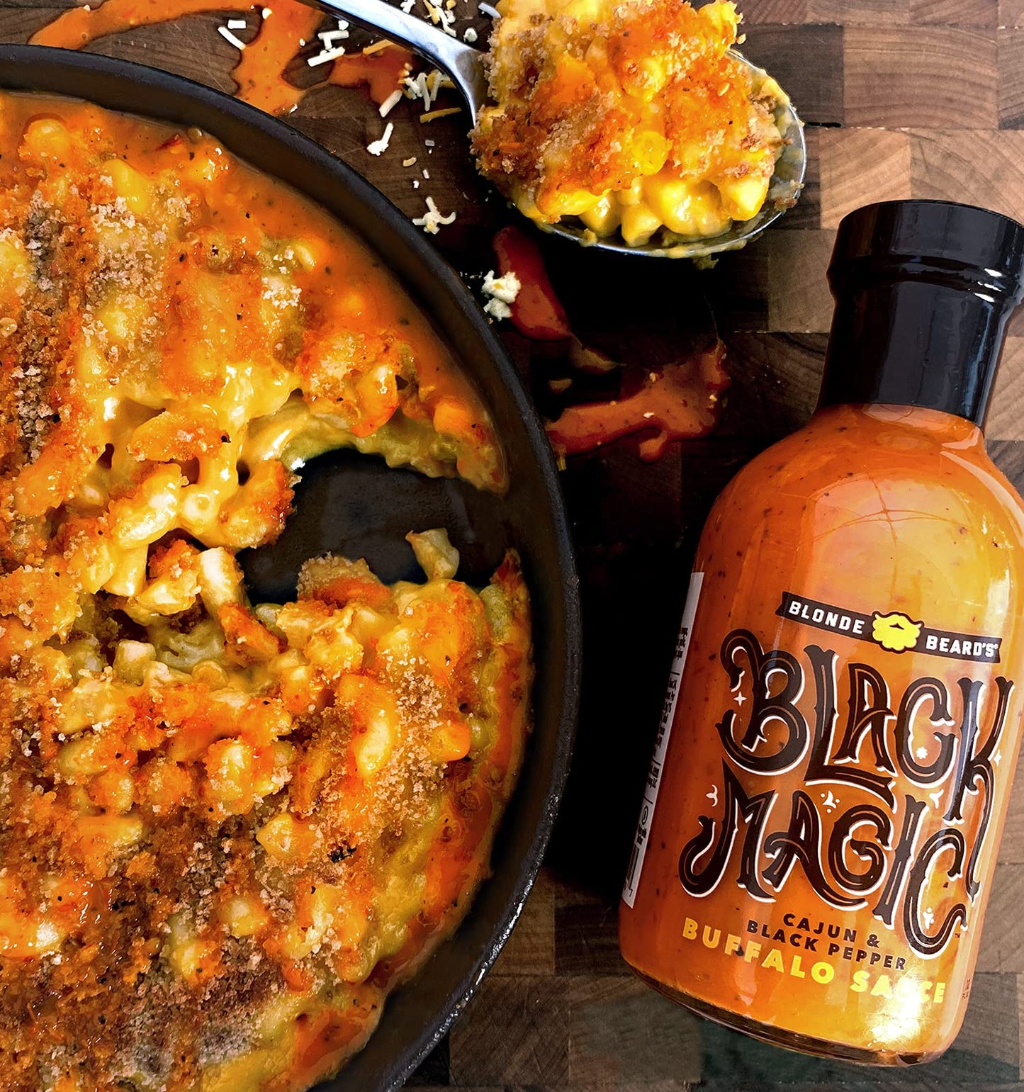 Blonde Beard s Black Magic Buffalo Sauce - (Medium/Hot) - Gourmet, Award Winning Sauce With Black Pepper, Cajun & Garlic - Made