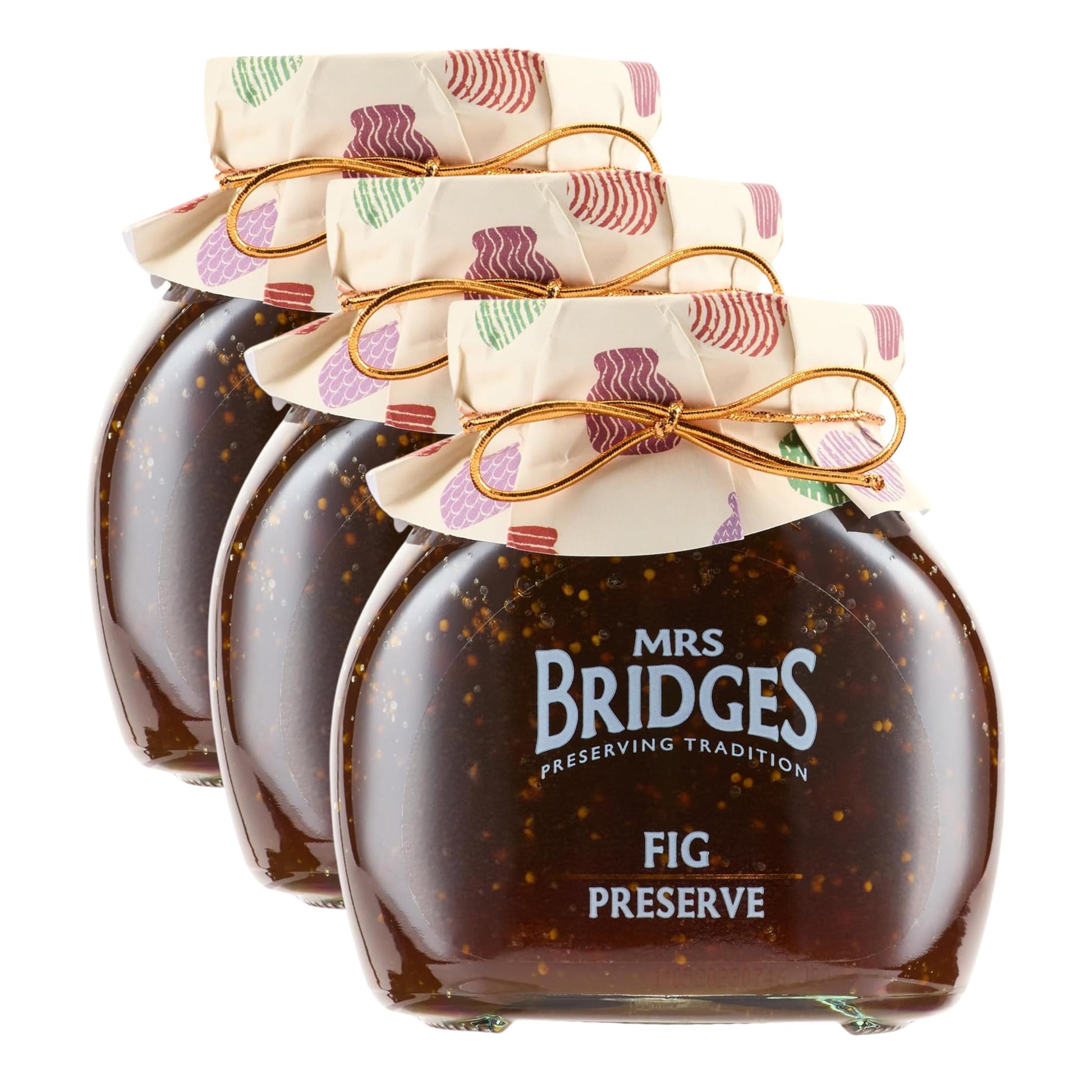 Mrs Bridges Fig Preserve, Made in Scotland, 12oz Jar (Pack of 3)
