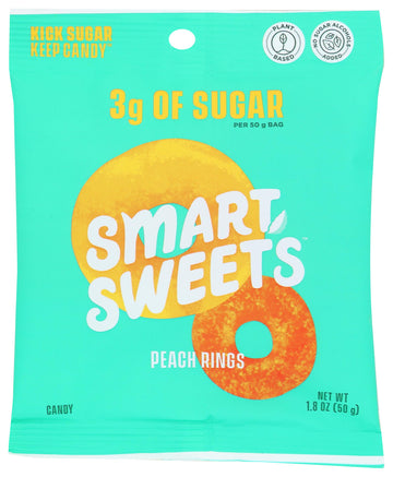 Smart Sweets Peach Ring Gummies, 1.8 Oz