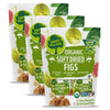 Happy Village Organic Soft Dried Figs On the Go - 3 Bags (15 Individual Portion Packs) | Healthy, Organic, Non-GMO, Vegan, Koshe