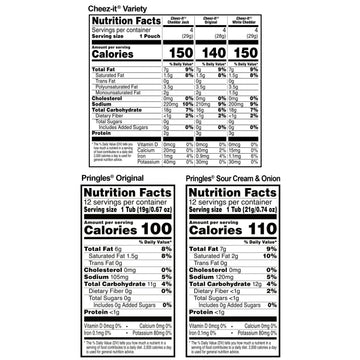 Cheez-It and Pringles Variety Pack  Lunch Snacks  Kids Snacks  Variety Pack (36 Count)