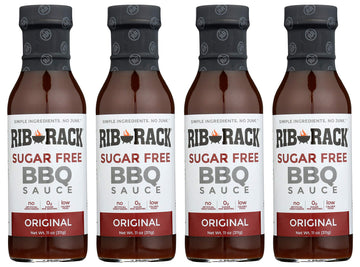 Rib Rack Original Sugar Free BBQ Sauce 11 oz (4 pack)