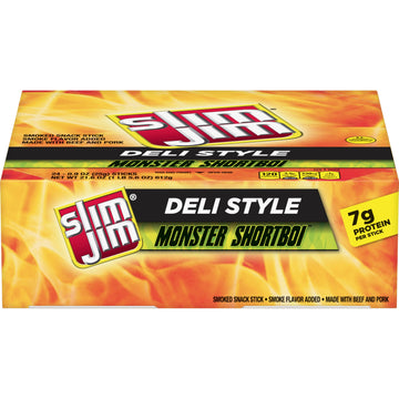 Slim Jim Deli Style Meat Sticks, Original Flavor, 0.9 oz. 24-Count