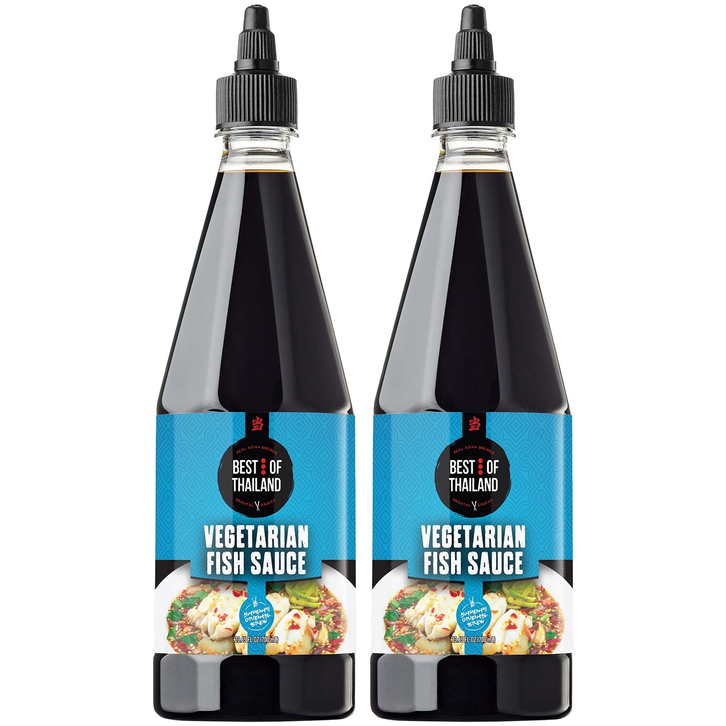 Best Of Thailand Vegetarian Fish Sauce | [Improved No Msg] Real Authentic Asian Brewed Vegan Sauces For Dressings & Cooking | Ce