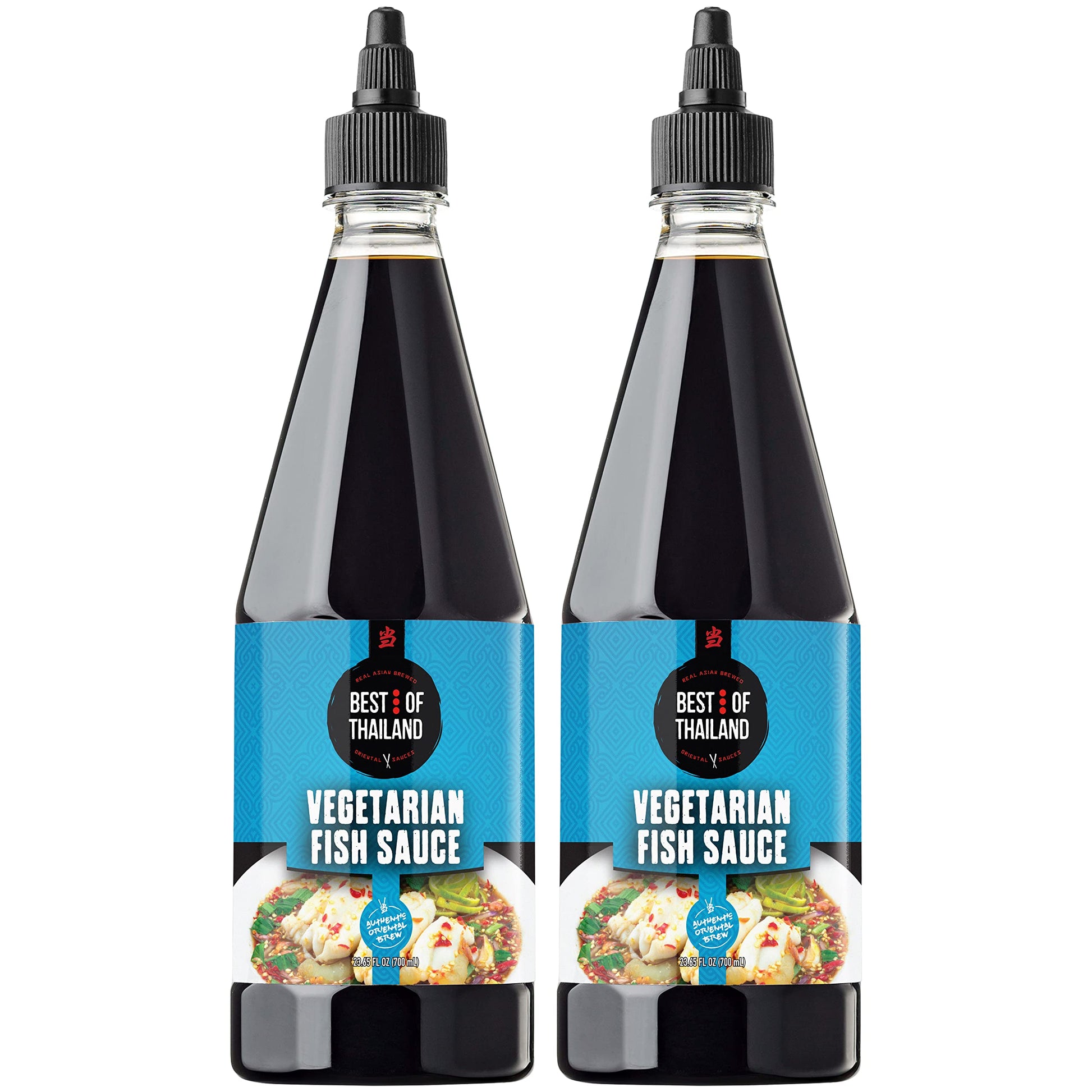 Best Of Thailand Vegetarian Fish Sauce | [Improved No Msg] Real Authentic Asian Brewed Vegan Sauces For Dressings & Cooking | Ce