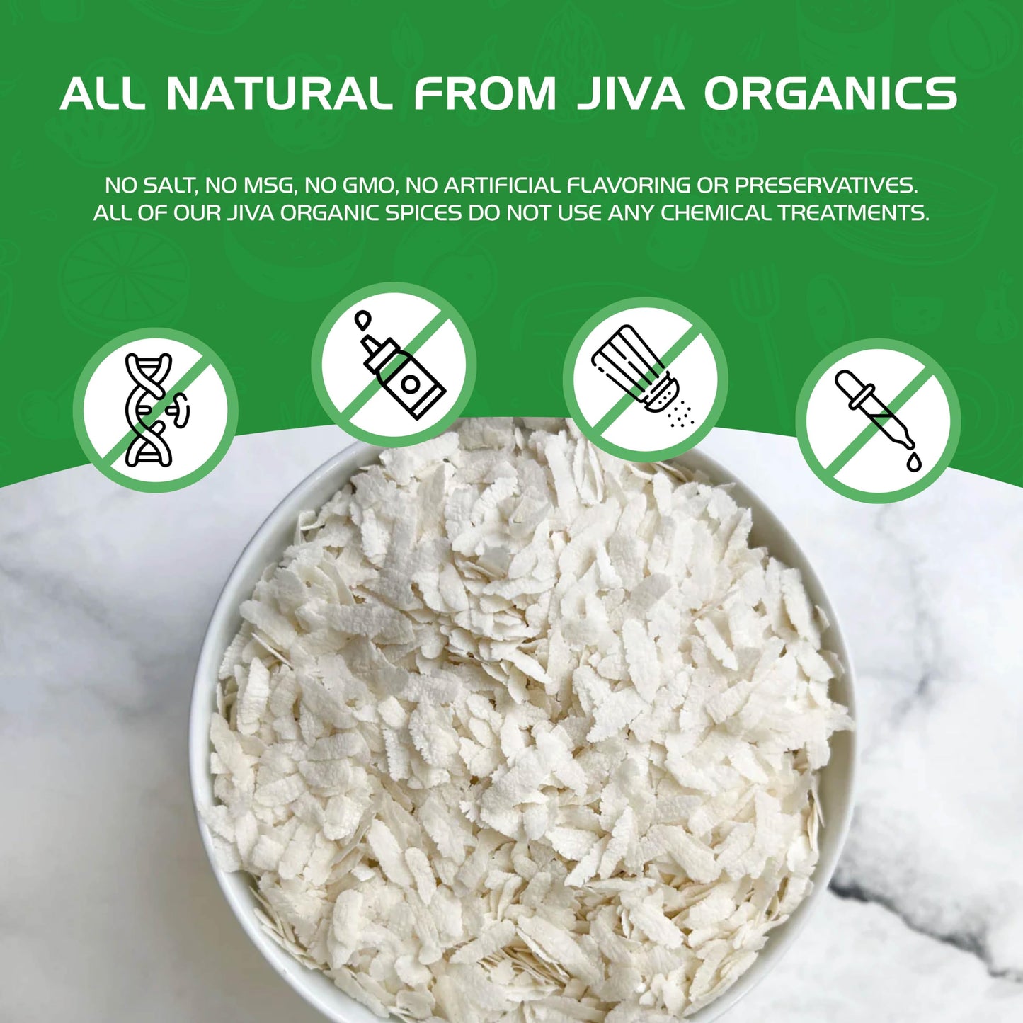 Jiva Organics Organic Poha Thick 2 Pound Bulk Bag - Flattened Rice