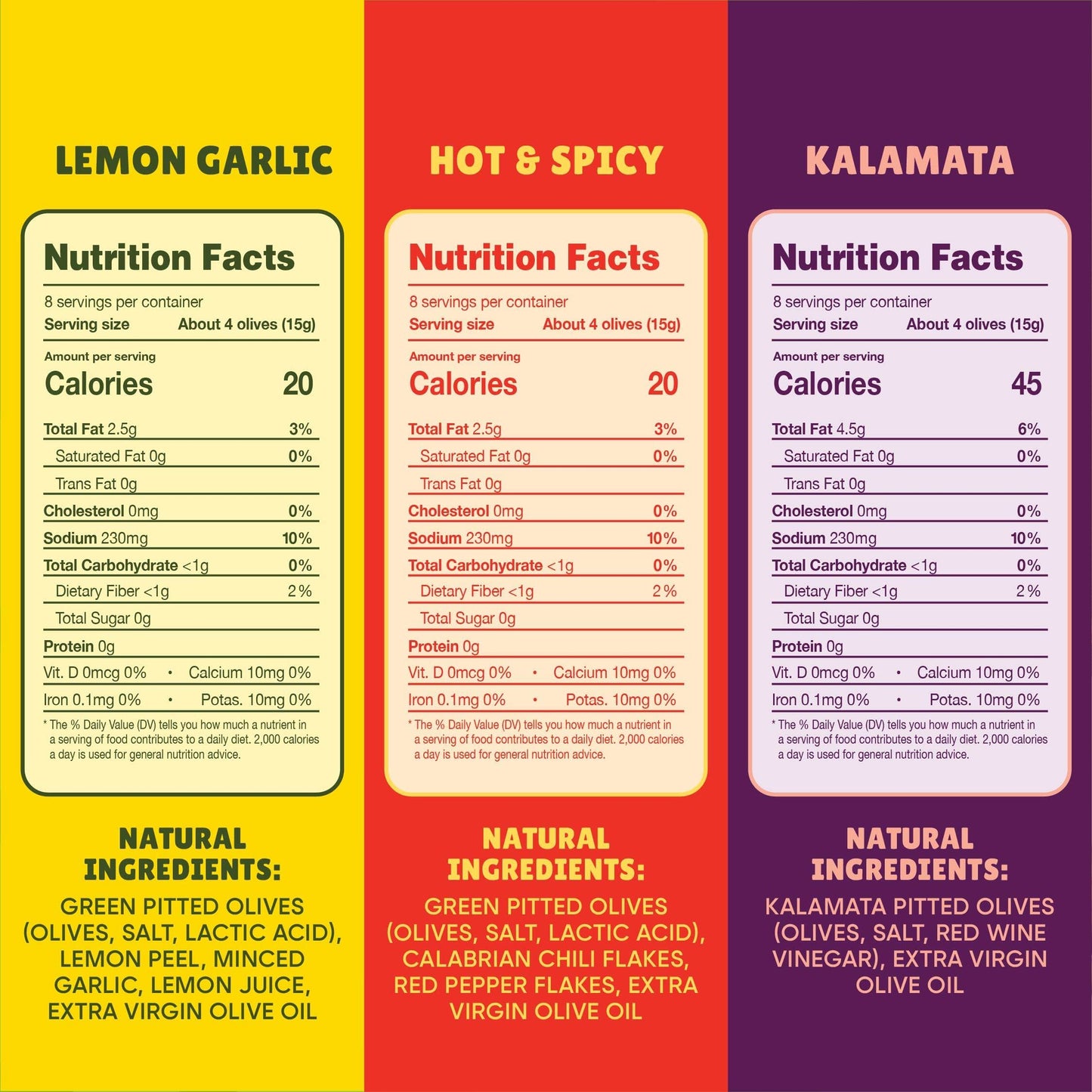 Freestyle Snacks Olive Snack Packs - Jumbo Kalamata & Green Olives, All Natural, 4oz (6 Pack)