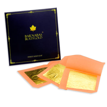 Barnabas Blattgold: Genuine Edible Gold - Luxury Gold Leaf Sheets - Barnabas Gold - Gold Leaf For Cakes - 1.5 Inches - 24 Sheets - Loose Leaf