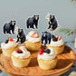 Ercadio 24 Pack Black Bear Cupcake Toppers Black Bear Cupcake Picks Animal Cupcake Picks Bear Birthday Cupcake Decorations For B