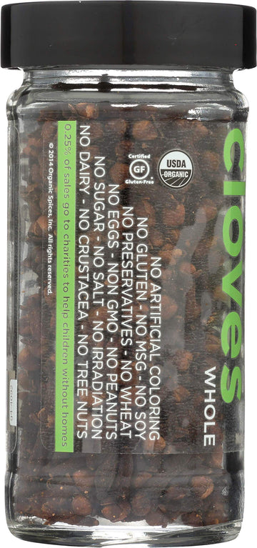 Spicely Organic Cloves Whole 1.10 Ounce Jar Certified Gluten Free