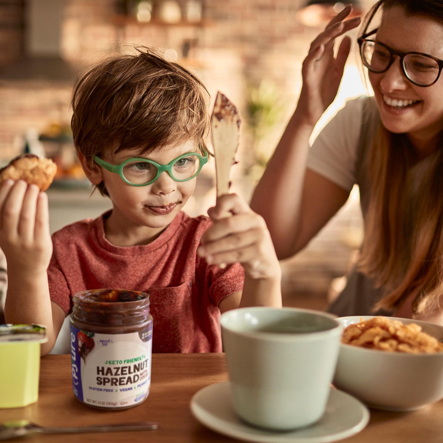 Pyure Hazelnut Spread with Cocoa 2 Net Carbs Keto Snack Gluten-Free, Peanut Free, Plant-Based Hazelnut Spread for Vegan Keto Fri