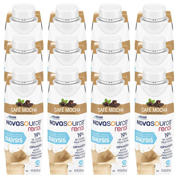 Nestle Novasource Renal Nutritionally Complete Formula Caf   Mocha Flavor 8 oz Carton, 12 Count