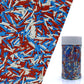 Red & Blue & White Jimmy Sprinkles Edible Mix Size Jimmies Cake Decorations Soft Jimmies for Topping Ice Cream, Cookies, Cakes, 