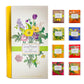 Premium Organic Tea Bag 80 Pack Sampler Designer Tin Book Gift Set 10 Per Flavor Assorted Variety Exotic Fruit Herbal Black And 