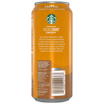 Starbucks Doubleshot Energy Drink Coffee Beverage, Caramel, Iced Coffee, 15 Fl Oz Cans (Packaging May Vary) (Pack Of 12)