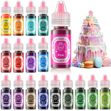 Oil Based Food Coloring For Chocolate 18 Color - Food Color For Valentine'S Day Cake Decorating Candy Melts Food Dye For Oil Fro