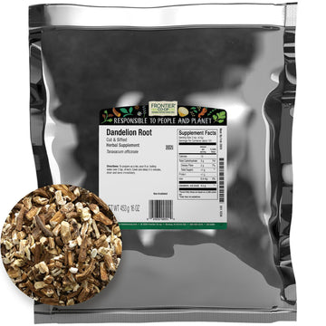 Frontier Co-Op Cut And Sifted Dandelion Root 1Lb Bulk Bag - Caffeine-Free Coffee Alternative, Perfect For Making Dandelion Root Tea, Powder And Capsules