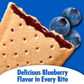 Pop-Tarts Breakfast Toaster Pastries, Unfrosted Blueberry Flavored, 14.7 Oz (8 Count)
