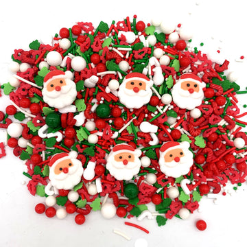 Christmas Cake Topper Sprinkles Decoration Candy Santa Claus Cupcake Dessert Cookie Sprinkle