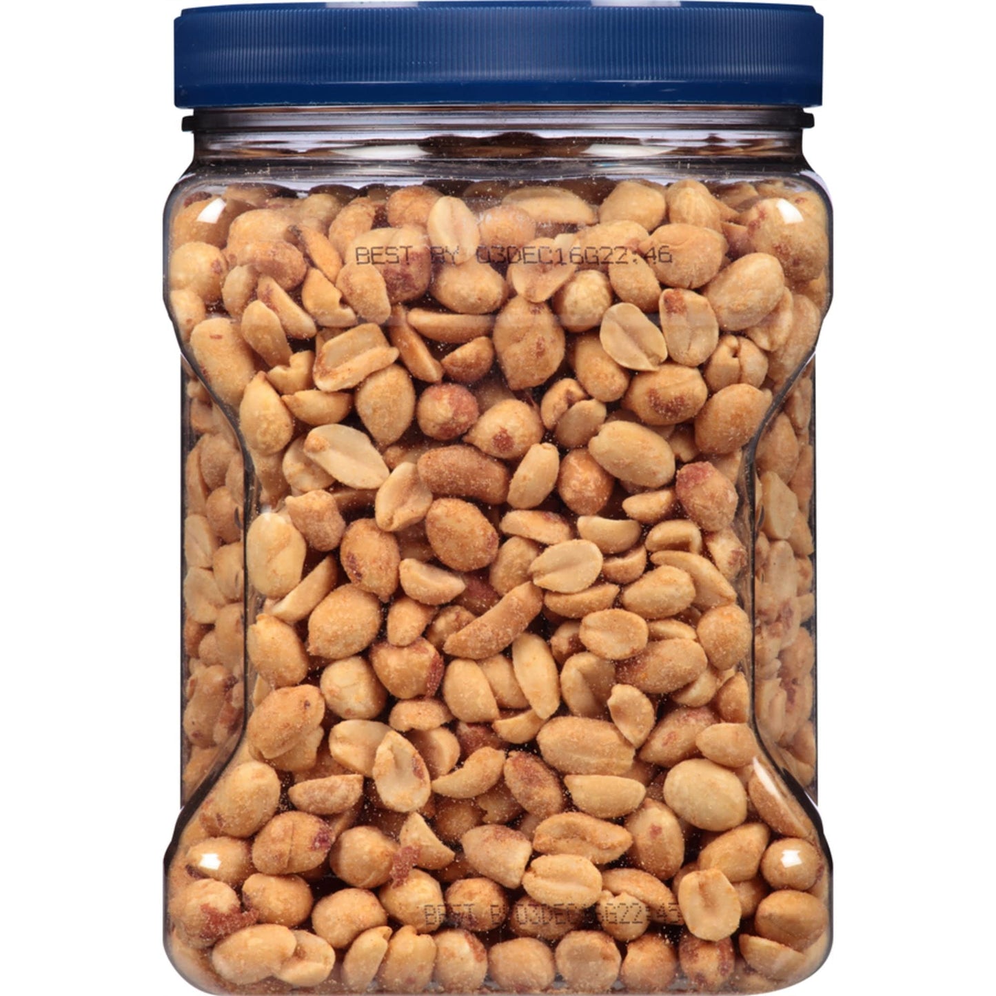 PLANTERS Dry Roasted Peanuts, 34.5 oz Resealable Plastic Jars (Pack of 6) - Peanuts with Sea Salt - Peanut Snacks - Shareable Sn