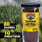 Old Trapper Beef Jerky, Teriyaki Flavor, 21oz Jar, 80 Pieces, 10g Protein, 80 Calories, Pack of 1