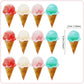 Ercadio 40 Pack Edible Ice Cream Cupcake Toppers Edible Cake Decoration Drink Topper Picks For Baby Shower Birthday Summer Hawai