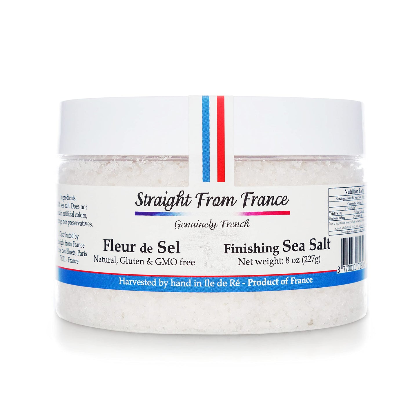 Straight from France Fleur De Sel Finishing Sea Salt, 8 oz, Genuinely French